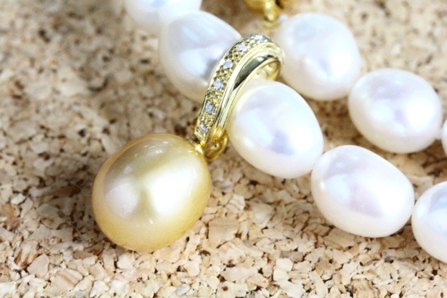 south sea golden pearl pendant